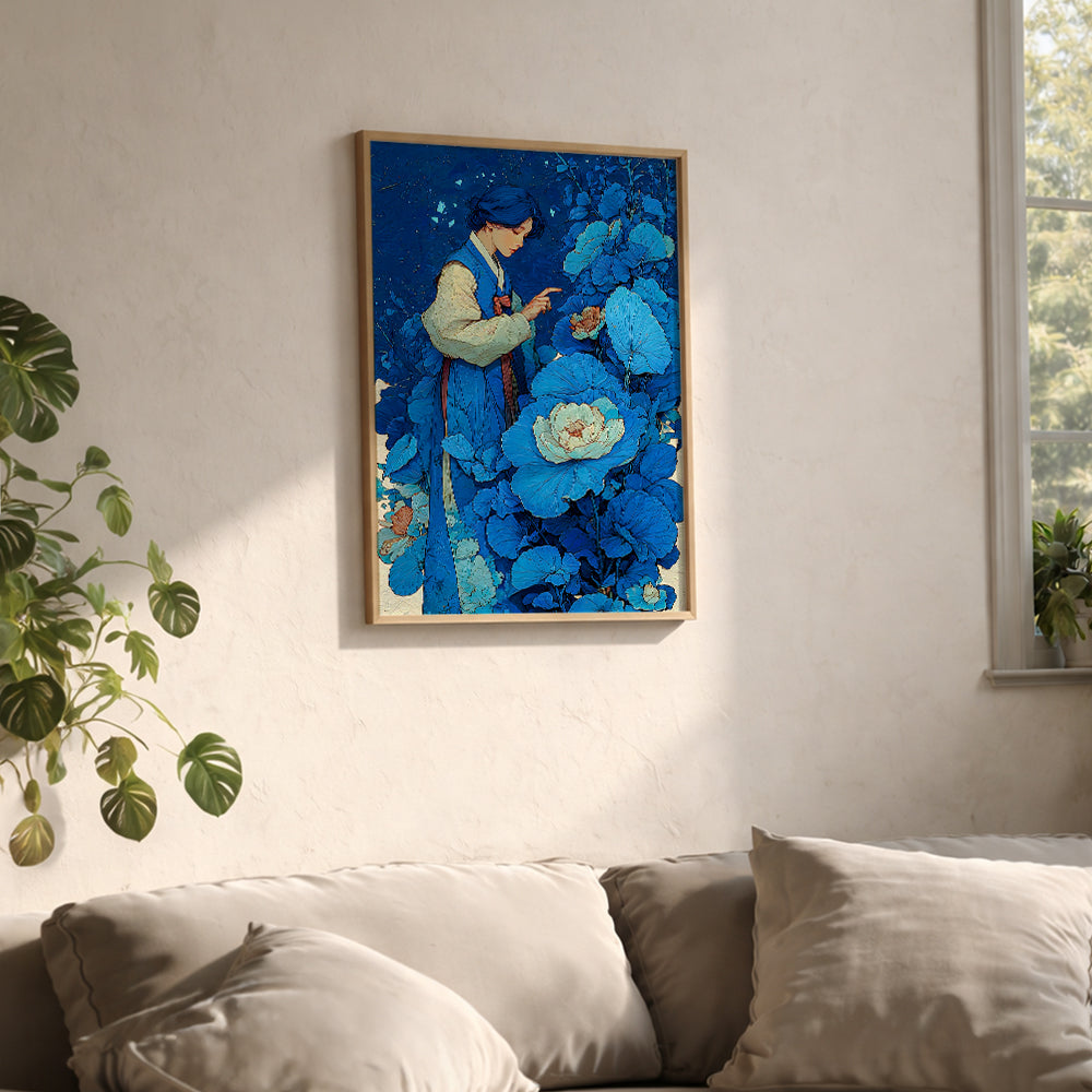 Blue flowers and bluer flowers