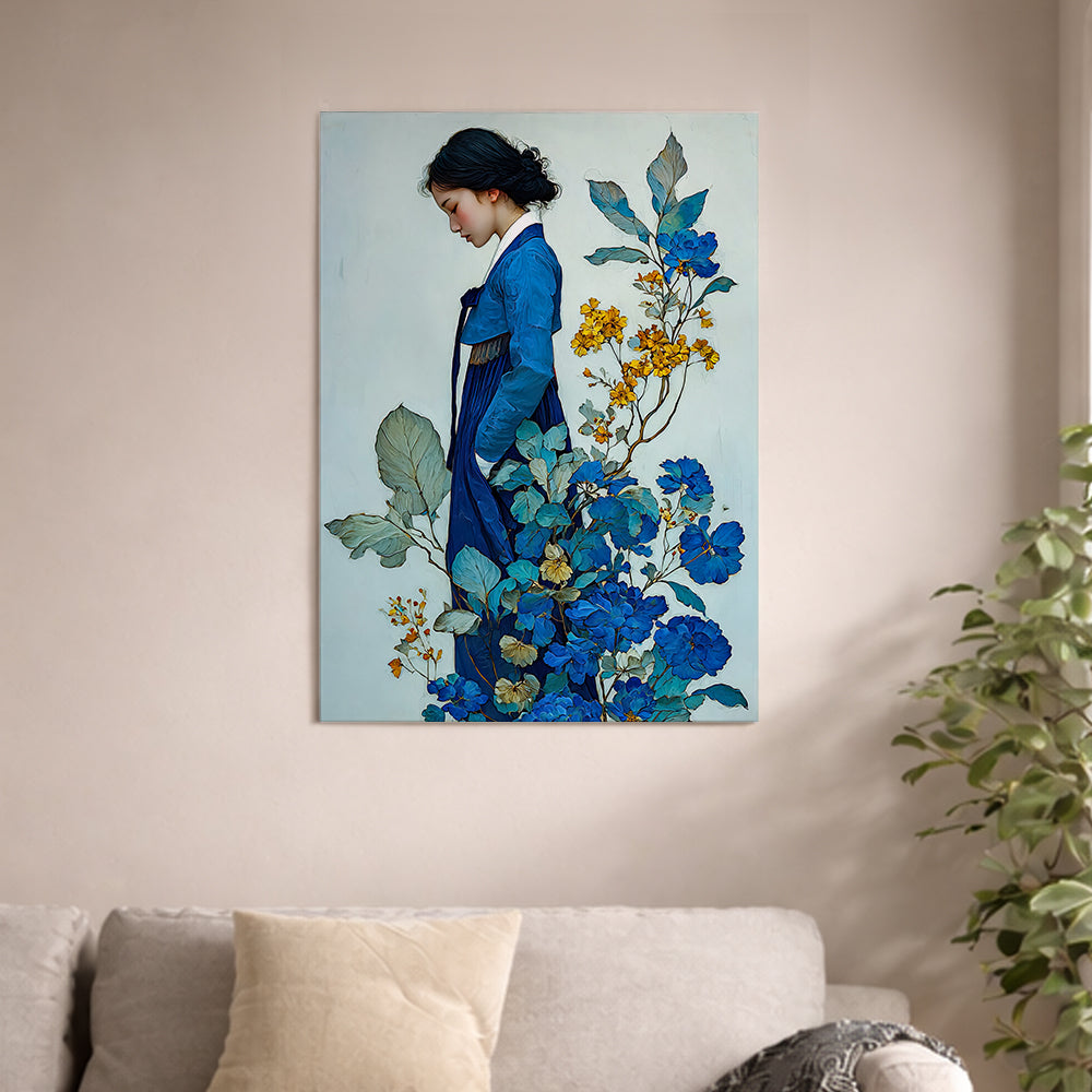 Rising Among Blue Blossoms