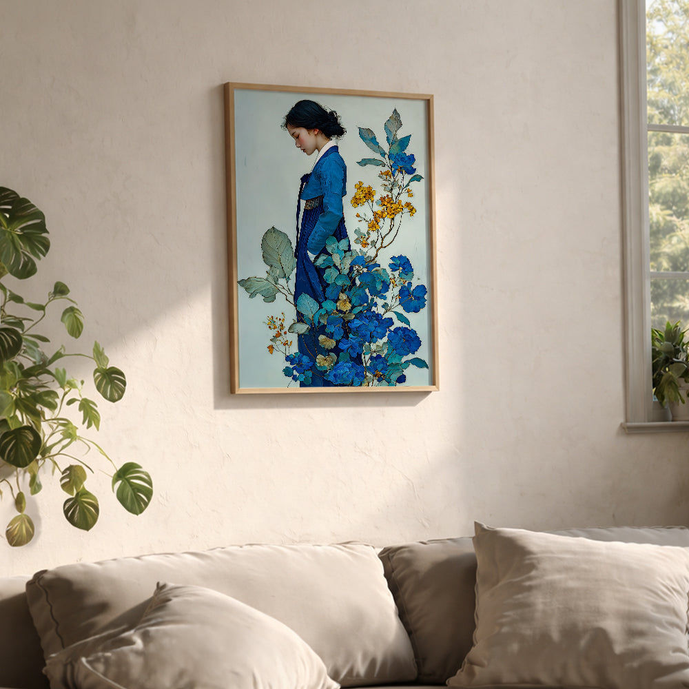 Rising Among Blue Blossoms